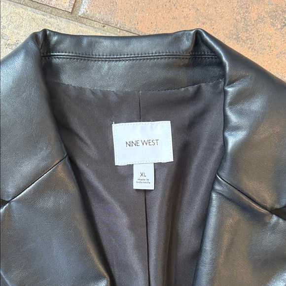Nine West Black Faux Leather Blazer - Picture 3 of 4